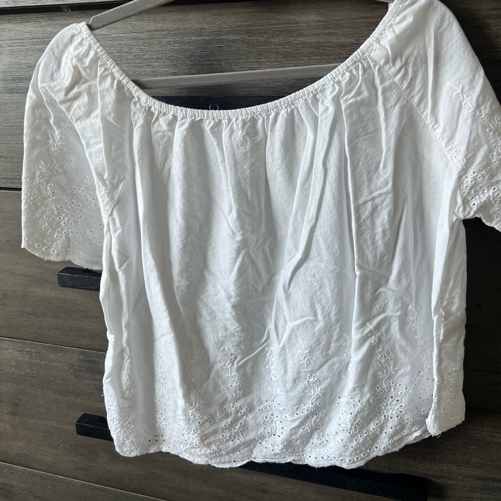 White off shoulder top